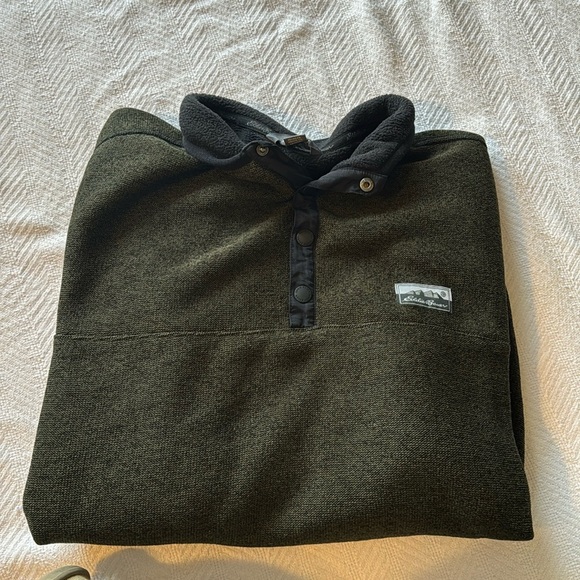 Eddie Bauer Men’s Classic‎ Fit Long Sleeve Pullover Fleece Jacket - Picture 4 of 14